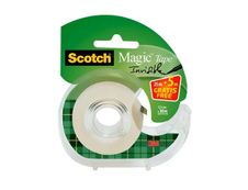 Scotch Magic - Distributeur avec ruban adhésif - 19 mm x 25 m + 5 m gratuit - invisible
