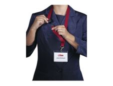 Durable - 10 Lacets pour badge - cordon détachable - rouge