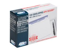 GPV Secure - 100 Enveloppes C5 162 x 229 mm - 90 gr - sans fenêtre - blanc - autocollante