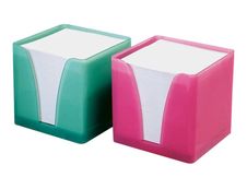 Quo Vadis - Bloc Cube avec support plexi - blanc