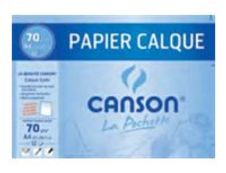 Canson - Pochette papier à dessin calque - 12 feuilles - A4 - 70G