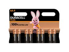 DURACELL 100% Plus - 8 piles alcalines - AA LR06 