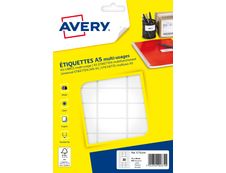 Avery - Etui A5 - 480 Étiquettes multi-usages blanches - 19 x 38 mm - réf ETE030