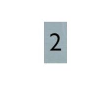 Pickup - Plaque de signalisation - 25 x 44 mm - autocollant - chiffre 2