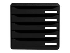 Exacompta BigBox Plus - Module de classement 5 tiroirs - noir