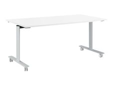 Table de réunion mobile et rabattable YES ! - 140 cm - Blanc