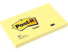 Post-it - Bloc notes 100 feuilles - jaune - 76 x 127 mm