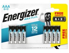 Energizer Max Plus batterie - 6+2 piles alcalines - AAA LR03