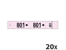 Exacompta - 20 Carnets de 50 tickets de vestiaire 3 volets - 30 x 200 mm - numéroté - rose