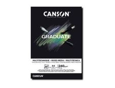 Canson Graduate Mix Media - Bloc dessin - A4 - 240 gr - noir