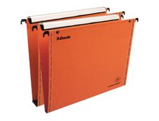 Esselte VisioPlus - 10 Dossiers suspendus pour tiroirs - orange - fond 15 et 30 mm