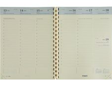 Recharge pour agenda Calvi Timing - 1 semaine sur 2 pages - 17 x 22 cm - papier chamois