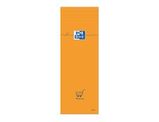 Oxford - Bloc shopping - 7,4 x 21 cm - 160 pages - petits carreaux - 80G - orange