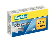 Rapid - Boîte de 1000 Agrafes Strong 26/6 - jusqu'à 30 feuilles
