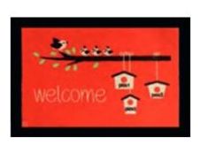 Tapis de sol absorbant WELCOME - 40 x 60 cm - en polyamide - rouge