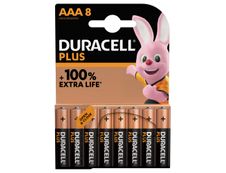 DURACELL 100% Plus - 8 piles alcalines - AAA LR03