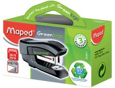Maped - Mini Agrafeuse Greenlogic - capacité de 15 feuilles - agrafes 24/6 ou 26/6