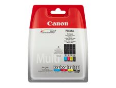 Canon CLI-551 - Pack de 4 - noir, cyan, magenta, jaune - cartouche d'encre originale