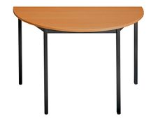 Table modulaire demi-ronde 120 cm - imitation merisier