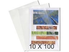 Exacompta - 10 Packs de 100 Pochettes coin grainées - A4 - 12/100 - cristal