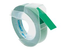 Dymo - Ruban d'étiquettes auto-adhésives 3D - 1 rouleau (9 mm x 3 m) - fond vert