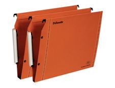 Esselte VisioPlus - 10 Dossiers suspendus pour armoires - orange - fond 15 et 30 mm