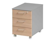 Caisson mobile JAZZ+ - Profondeur 60 cm - 3 tiroirs - Hêtre ambré