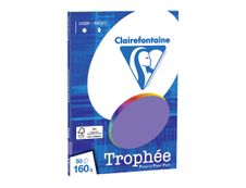 Clairefontaine Trophée - Papier couleur - A4 (210 x 297 mm) - 160 g/m² - 50 feuilles - violet