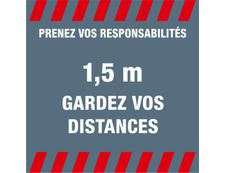 Novus Dahle - Tapis de distanciation sociale - distances 1.5 m  - 90 x 90 cm 
