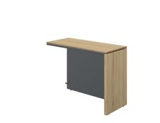 Retour direct pour bureau ARCADE - L100 x H75 x P45 - chêne/anthracite