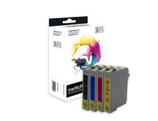 Cartouche compatible Epson T0715 Guépard - pack de 4 - noir, jaune, cyan, magenta - Switch 