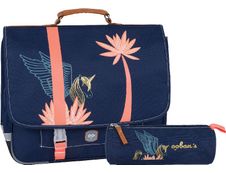 Cartable Ooban's Unicorn - 35 cm - 2 compartiments - bleu marine - Oberthur