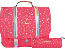 Cartable Ooban's Stars - 38 cm - 2 compartiments - corail - Oberthur
