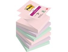 Post-it - 6 Blocs Z-Notes Super Sticky Soulful - couleurs assorties - 76 x 76 mm