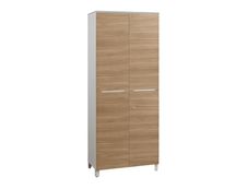 Armoire haute Sunday - L80 x H192 x P42 - 2 portes - dessus et façade chêne - SANS TOP