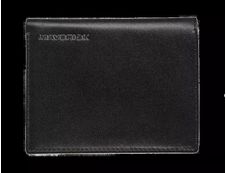 Maverick - Portefeuille anti-piratage avec porte-cartes amovible - 8,5 x 10,5 cm - cuir noir