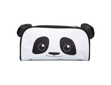 Trousse rectangulaire Kids Panda - 1 compartiment - noir - Bagtrotter