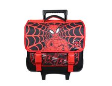 Cartable à roulettes Spiderman 38 cm - 2 compartiments - rouge - Bagtrotter