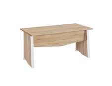 Bureau MAMBO - 140 cm - Pieds panneaux - Chêne Sonoma/blanc