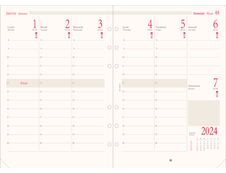 Oberthur - Recharge pour organiseur - 1 semaine sur 2 pages (semainier international) - 14,5 x 23,5 cm