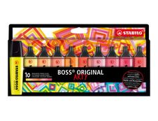 STABILO BOSS ORIGINAL ARTY - Pack de 10 surligneurs - couleurs chaudes assorties