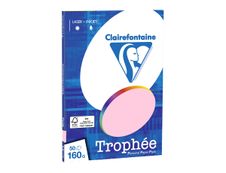 Clairefontaine Trophée - Papier couleur - A4 (210 x 297 mm) - 160 g/m² - 50 feuilles - rose