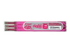 Pilot Frixion Point - 3 Recharges pour rollers effaçables - 0,5 mm - rose