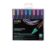 Posca - Pack de 8 marqueurs peinture pointe moyenne - couleurs assorties