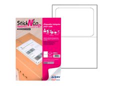 Avery - Stickn'go 100 Étiquettes intégrées blanches - 120 x 164 mm - Compatible Colissimo
