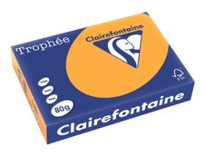 Clairefontaine Trophée - Papier couleur - A4 (210 x 297 mm) - 80 g/m² - 500 feuilles - clémentine