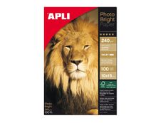 APLI Photo Bright - papier photo - brillant - 100 feuille(s) - 100 x 150 mm - 240 g/m²
