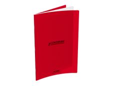 Conquérant Classique - Cahier polypro - 24 x 32 cm - 96 pages - grands carreaux (seyès) - rouge
