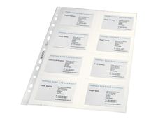 Leitz - pochettes pour classeurs cartes de visite - capacité : 16 cartes - limpide (pack de 10)