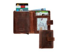 Maverick Dalian - Portefeuille super compact protecteur de cartes RFID - marron